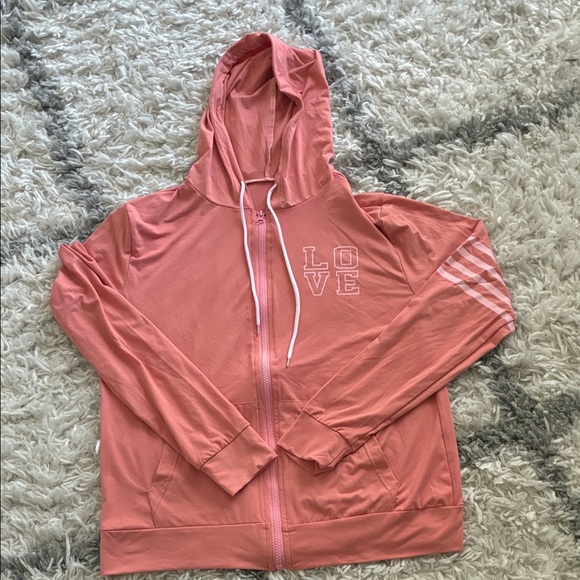 None Jackets & Blazers - Women's Pink Hoodie Jacket